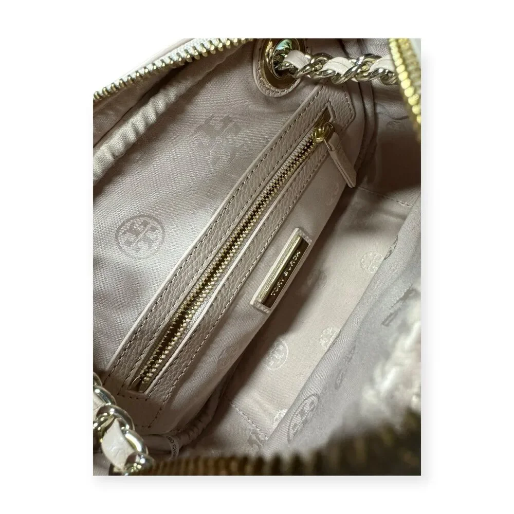 Tory Burch Tan Leather Tassel Chain Shoulder Bag‎ w/ Dust Bag Western Boho Chic